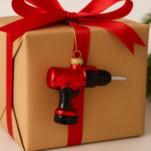 Christbaumkugel-Set „Werkzeuge“ – Zange & Akkuschrauber -  Geschenk
