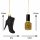 Christbaumanhänger-Set High Heel & Nagellack – edler Baumschmuck aus Glas in Schwarz-Gold, 2-teiliges Deko- und Geschenkset