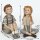 Kinder Mädchen und Junge sitzend 2 Modelle