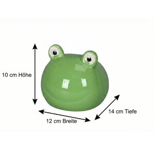 Schwimmfrosch Dekofigur aus Keramik für Teich & Miniteich kaufen