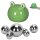 Schwimmfrosch Set mit 6 Edelstahlkugeln | Teichdeko Set