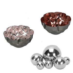 Miniteich Set Rosa: 8tlg. Deko mit Schwimmkugeln & Schwimmschalen