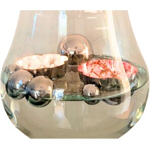 Miniteich Set Rosa: 8tlg. Deko mit Schwimmkugeln & Schwimmschalen