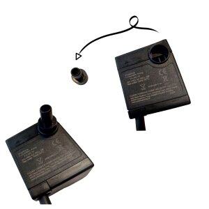 Wasserspeier Fisch grün mit 230V Pumpe