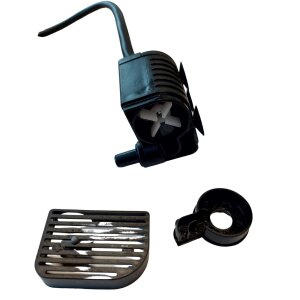 Wasserspeier Fisch grün mit 230V Pumpe