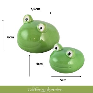 Schwimmfrosch 2er Set mit Schwimmlinsen - Miniteichdeko