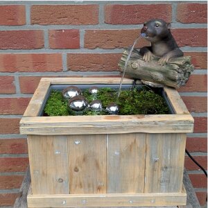 Miniteich Komplettset mit Wasserspeier Otter& Pumpe...