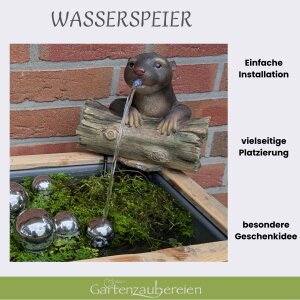 Miniteich Komplettset mit Wasserspeier Otter& Pumpe...