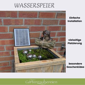 Miniteich Komplettset - Wasserspeier mit Otter und...