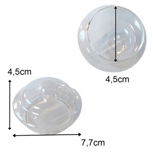 Schwimm- Teelichtschale 2er Set aus Glas
