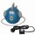 Wasserspeier Fisch blau mit Pumpe 230V für Teiche