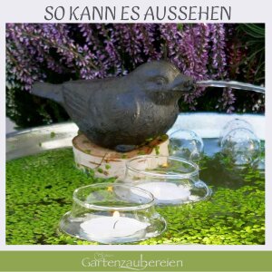 Wasserspeier Spatz inkl. Pumpe 230V Gusseisen