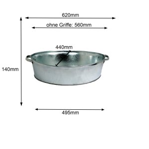 Zinkwanne oval 21 Liter Miniteich
