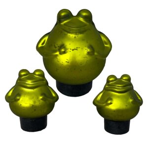 3er Set Glas-Schwimmfrösche – Dekorative...
