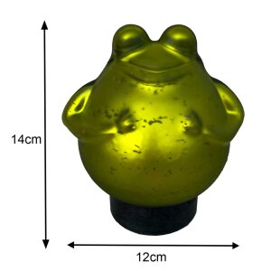 3er Set Glas-Schwimmfrösche – Dekorative Teichfiguren für Miniteich, Zinkwanne