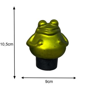 Schwimmfrosch mit 2 Kindern Glas-Schwimmfrösche – Dekorative Teichfiguren für Miniteich, Zinkwanne