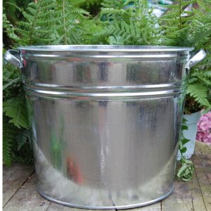 Zinkeimer XXL 32 L Miniteich Pflanzkübel